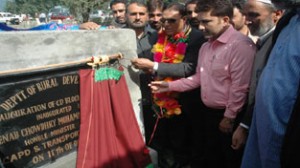 Minister for CA&PD and Transport Ch Mohammad Ramzan inaugurating newly opened administrative unit on Sunday.