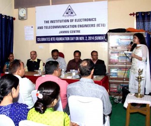 Dignitaries during the celebration of 61st Foundation Day at IETE, Jammu.