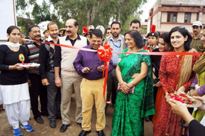 Divisional Commissioner Shantmanu inaugurating Red Cross Mela at Jammu on Saturday.