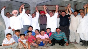 Retd SSP Bhupinder Singh and others at voters awareness campaign camp on Saturday.