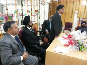 PNB official expressing views during customer meet.