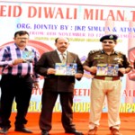 DIG Jammu Shakeel Beig and other dignitaries releasing fixture, while inaugurating 3rd Eid-Diwali Milan T20 Cup in Jammu. 