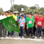 A cross country race being flagged off at DPS Kathua