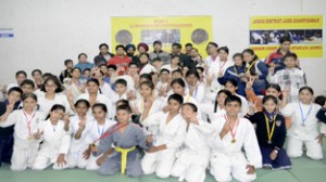 Winners posing along with chief guest and other dignitaries on Monday.