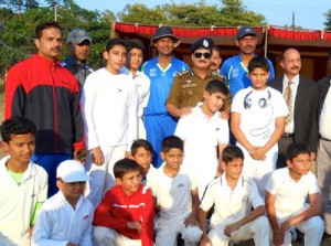 DIG Jammu, Shakeel Ahmed Beig, posing with Under-14 JKP Junior Cricket Team at Jammu.