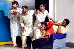 A scene from the play ‘Jhootha Khwaab’.