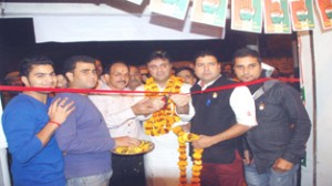 Congress candidate Vikram Malhotra inaugurating election office on Friday.