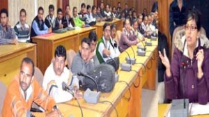 DDC Yasha Mudgal chairing a meeting of BLOs at Udhampur.