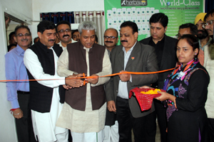 Ram Lal inaugurating BJP War Room office at Jammu on Saturday.