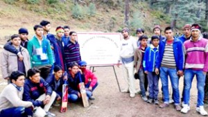 Winners of T20 Tournament posing for a group photograph at Bhaderwah.
