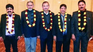 Newly elected office bearers of Jammu Printers Association.