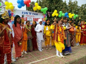 A colourful cultural item being presented by the students of Little Angels School.