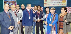 Dignitaries and organizers during inaugural function of the 7th State Speedball championship. 