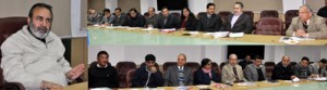 Chief Secretary, Mohammad Iqbal Khandey chairing meeting of Committee of Secretaries at Jammu on Monday.