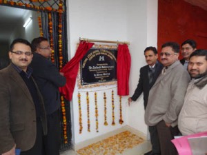 Secretary Housing & Urban Development Satish Nehru inaugurating JMC Centre in presence of Commissioner Kiran Wattal and others on Monday.
