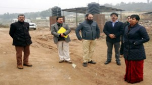 DDC Udhampur, Yasha Mudgal during visit to Sui-Chakkadh relief camp on Wednesday.