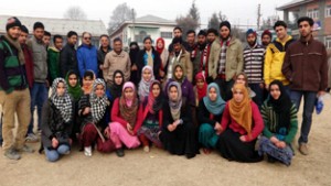 Selected Baseball players posing for group photograph at Srinagar.