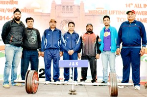 Participants including medal winners of J&K BSNL Circle in 14th All India BSNL Weight Lifting, Power Lifting and Best Physique Championship.   