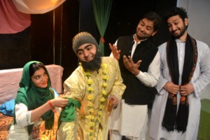 A scene from the play ‘Khuda Hafiz’.