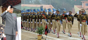 Governor N N Vohra during Republic Day parade at Jammu.