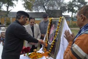Tributes being paid to late Yasho Rajya Lakshmi, wife of Dr Karan Singh at Jammu.