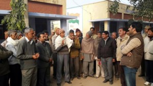 Deputy Commissioner, Dr Shahid Iqbal reviewing basic amenities at migrant relief camp, Hiranagar on Sunday.