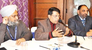 Divisional Commissioner Shantmanu speaking during a consultation programme on Thursday.