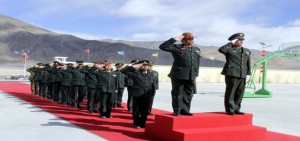 India and China Army officers at Chushul in Ladakh sector on Wednesday.