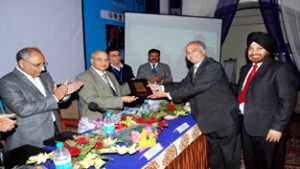 Dignitaries during national symposium at GGM Science College.