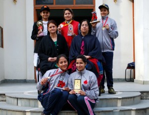 Winners who bagged 3 Gold  medals, 2 trophies  at SNIC Dimapur posing for group photograph on Monday.