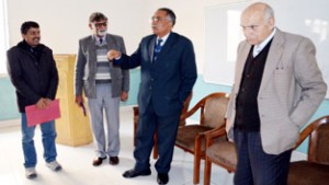 VC of BGSBU interacting with others at UGC funded Community College in the University. 