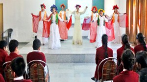 Activity being performed during Celebrate Diversity at KC Public School in Jammu.