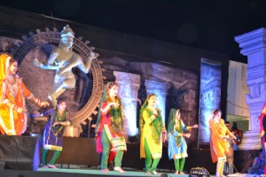 J&K artists presenting a folk dance during a cultural programme at Aurangabad.