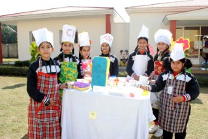 Students of GD Goenka Public School while celebrating Green Conclave in Goenkan Acres on Tuesday. 