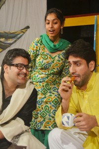 A scene from the play ‘Kavita Ka Chakkar’ presented in Natrang's Sunday Theatre.