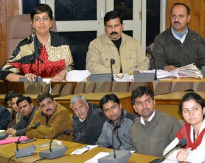 DDC Yasha Mudgal chairing a meeting of officers on Monday. 