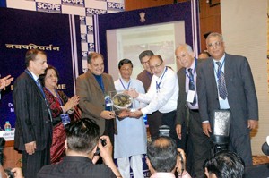 Secretary RDD receiving ‘Best Practices Award’ for IWMP during a function at New Delhi.