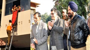 IGP Home Guard & Civil Defence JP Singh during his visit to Pragati Bhawan.