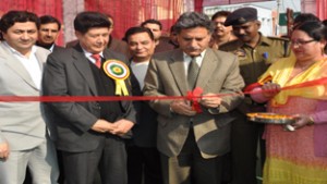 FC I&C Khurshid Ahmad Ganai inaugurating Handloom Expo in Jammu on Wednesday.