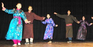 Ladakhi students presenting a folk dance during annual day of SAOLJ at Jammu on Saturday. -Excelsior/Rakesh