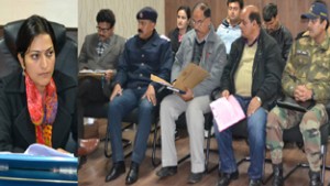 DDC Reasi Sushma Chauhan chairing District Road Safety Committee meeting on Thursday.