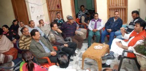 General Secretary, JKPCC, Vikram Malhotra, addressing a public meeting at Jammu on Tuesday.
