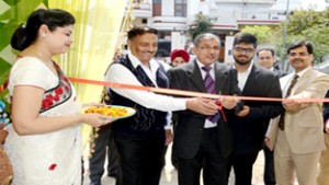 Dr Anil Kumar, chairman Sanfort group of schools inaugurating its new branch of Sanfort on Saturday.