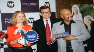 Officials of Widex India launching Dream Fashion Power BTE Hearing Aid at New Delhi.
