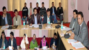 CAPD Minister Zulfkar Ali chairing a meeting.