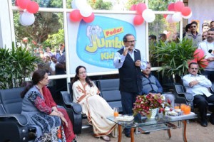 Dr Nirmal Singh, DyCM during launch of first center of Podar Jumbo Kids on Saturday.