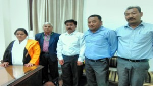 Delegation led by Thupstan Chhewang, MP Ladakh with Uma Bharti.