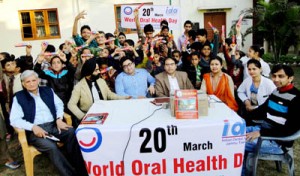 Doctors at the dental camp in Balgran in Jammu.