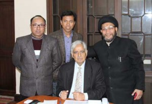 MLA Zanskar Sayeed Mohammad Bagir Rizvi with CM Mufti Mohammad Sayeed at Jammu.