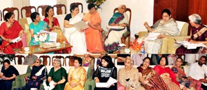 First Lady Usha Vohra chairing AGBM of ASHI at Jammu on Wednesday.